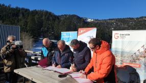Signature du partenariat entre le Col de Porte et la station des 2 Alpes