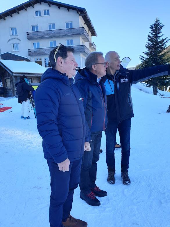 Eric BOUCHET Directeur OT 2Alpes à l'origine de ce projet avec Fabrice BOUTET DG SATA Group et Didier BIC Directeur Col de porte